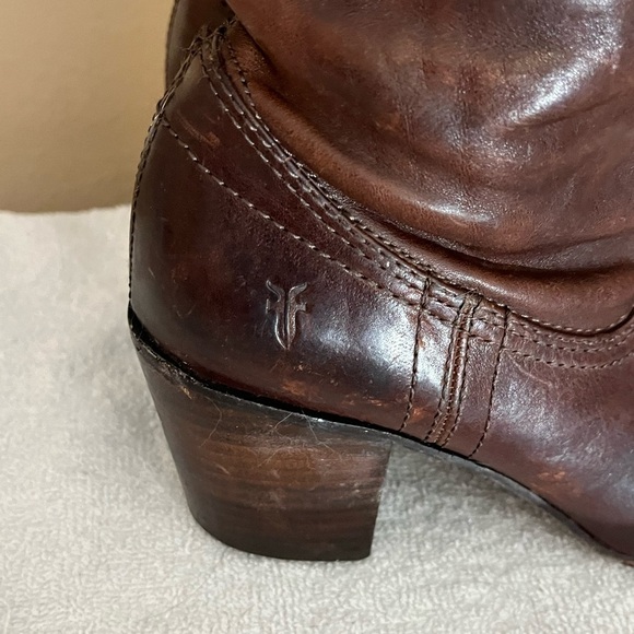 Frye Lucinde Brown Tall Boots Sz 7 - Picture 6 of 10